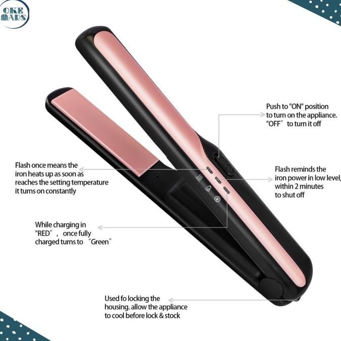 READY STOCK CATOKAN RAMBUT TANPA KABEL CATOKAN WIRELESS PORTABLE