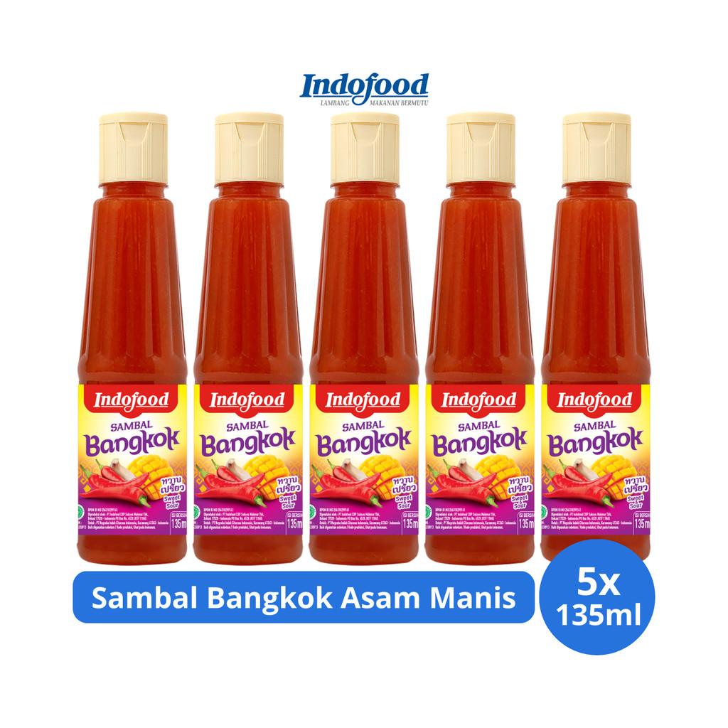 

Indofood Sambal Bangkok Asam Manis 135ml x 5 pcs