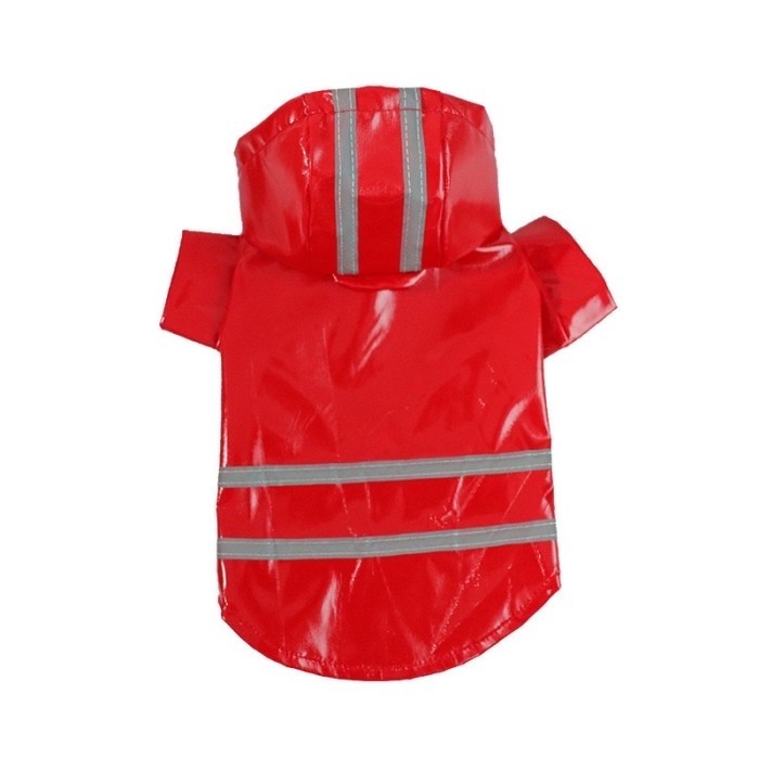 Bisa COD Baju Jas Hujan Anjing Kucing Dog Cat Raincoat Waterproof Anti Air - Merah, S(0.5-1kg) HP182
