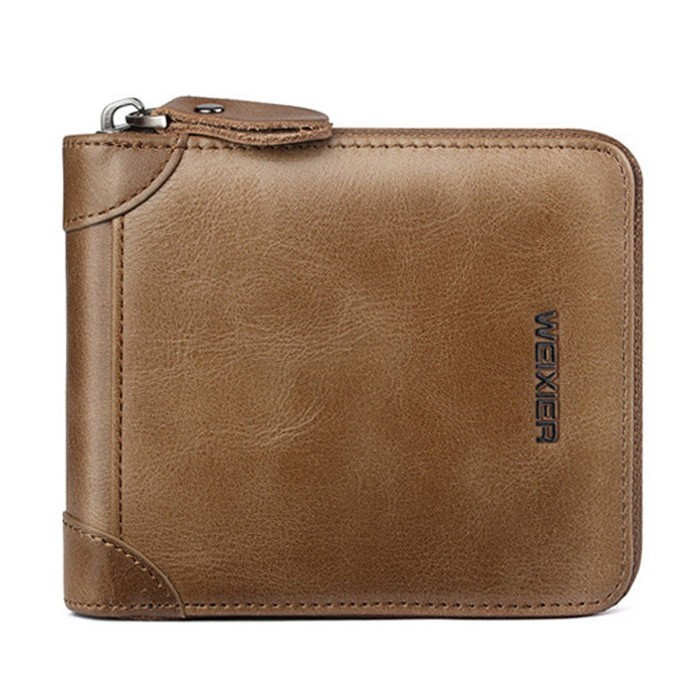 TERLARIS WEIXIER W98 Dompet Lipat Pria Kulit Premium - Brown