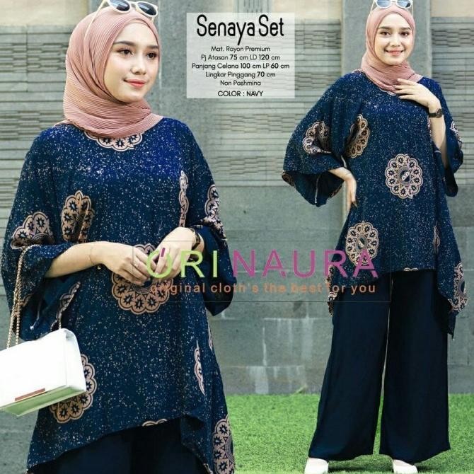 Spesial One Set Rayon Jumbo Waka Senaya Set Motif Bunga Size Jumbo Busui Rayon Fashion 2024