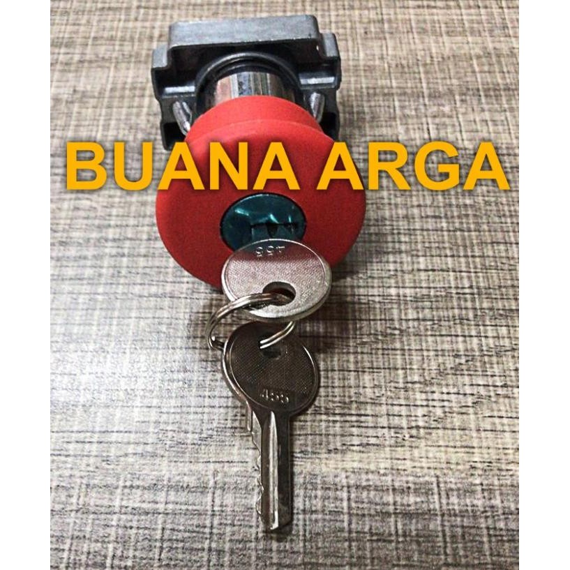 

Emergency Push Button LAY5-BS142 1NC Mushroom Head 40mm With Key