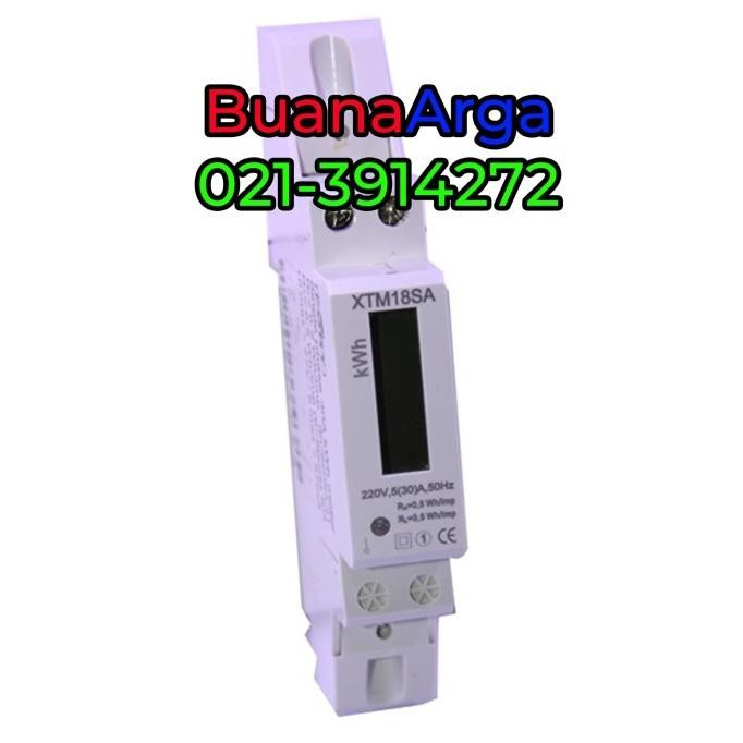 

KwH Meter XTM18SA Digital LCD, Rated Current : 5 (30) A, Merk FORT