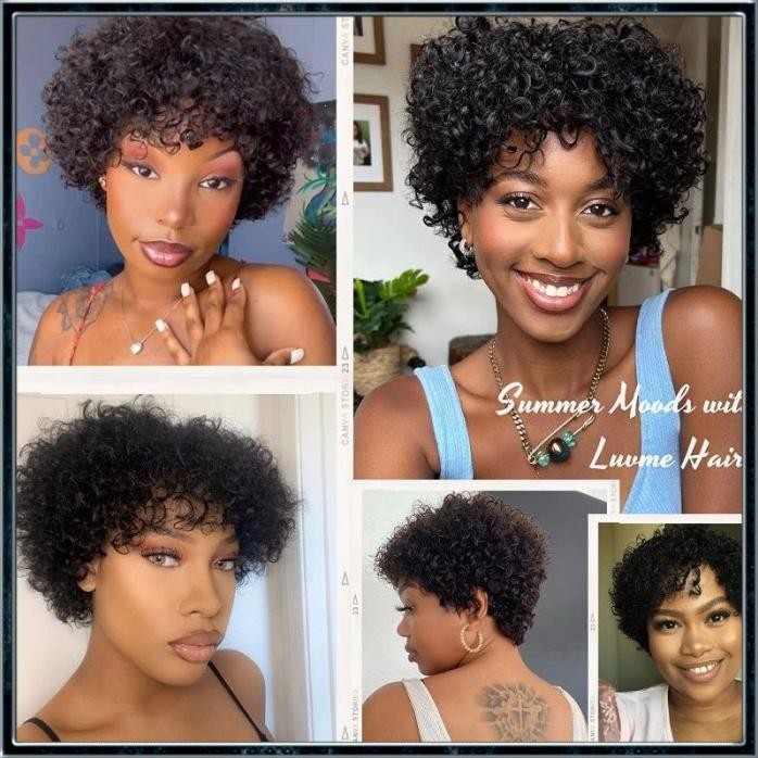 RAMBUT WIG KRIBO / WIG BADUT / WIG HITAM PENDEK / WIG BROKOLI / WIG