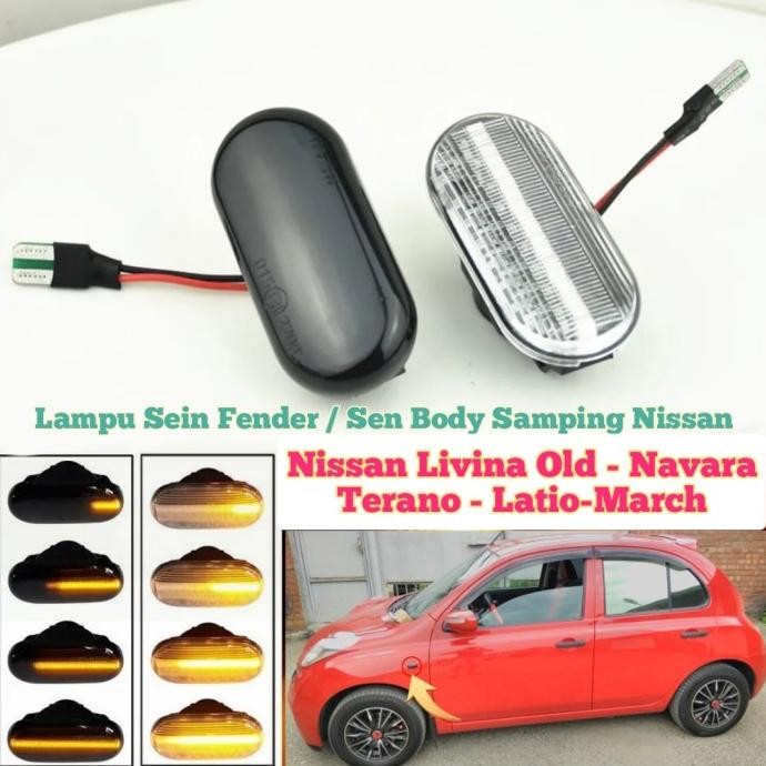 { Lampu Sein Fender Nissan March Livina Led Running }