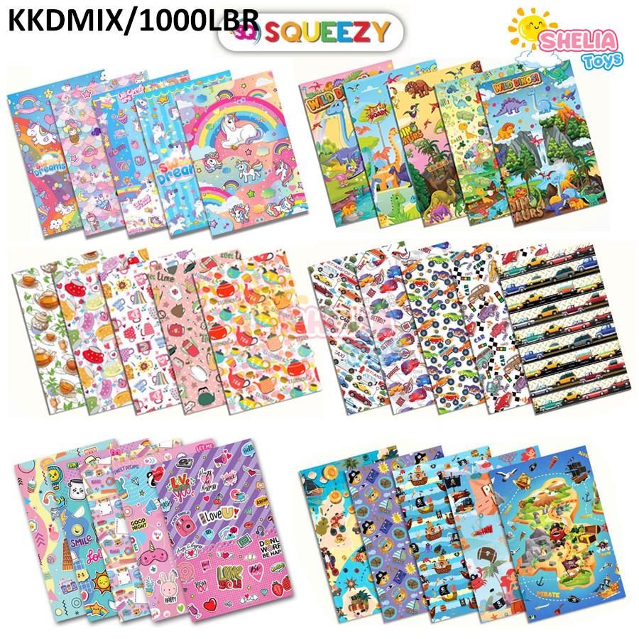 

MAINAN KERTAS KADO SQ MIX 1 PACK ISI 50 PCS MAINAN ANAK LAKI PEREMPUAN MAINAN HADIAH KEREN LUCU TOYS