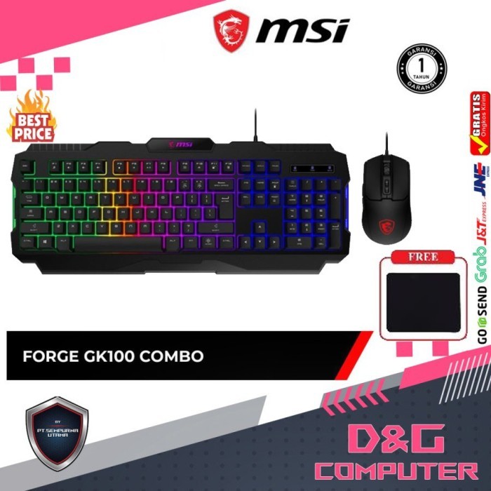Msi GK100 Keyboard Mouse Gaming Combo