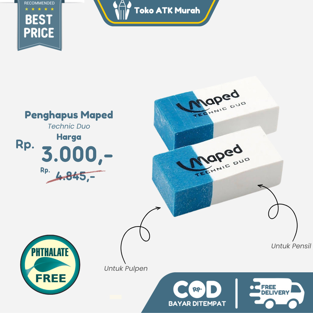 

Penghapus Maped Technic Duo Ballpoint Eraser