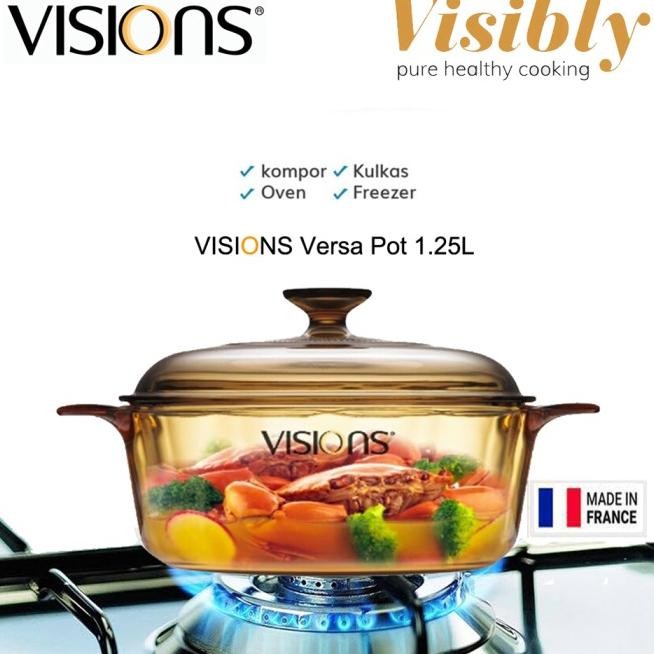 Visions Versa Pot Panci Kaca 1.25L+Pyrex Oval Dish 1.7L