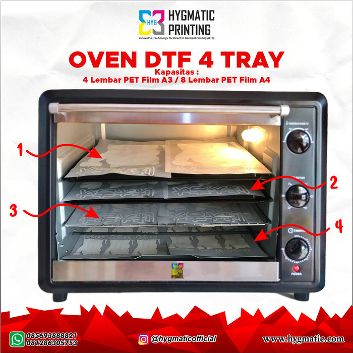 Ready Mesin Oven DTF A3 - Oven DTF 4 Tray