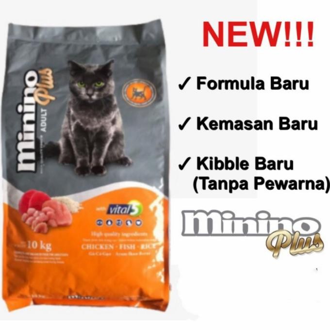 NEW Minino plus 10 Kg makanan kucing 10kg Freshpack no maxi