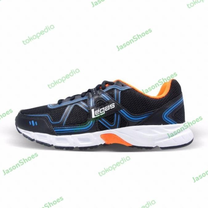 SEPATU LEAGUE LEGAS HITAM LARI PRIA STRAKTO LA M RUNNING SHOES ORI