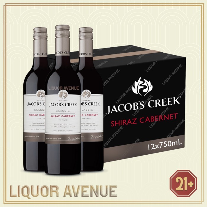 

Jacobs Jacob's Creek Shiraz Cabernet 750ml - 1 karton isi 12 botol