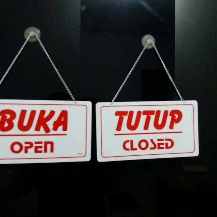 

Sale Sign Label Buka Tutup Sign Board Acrylic Open Close