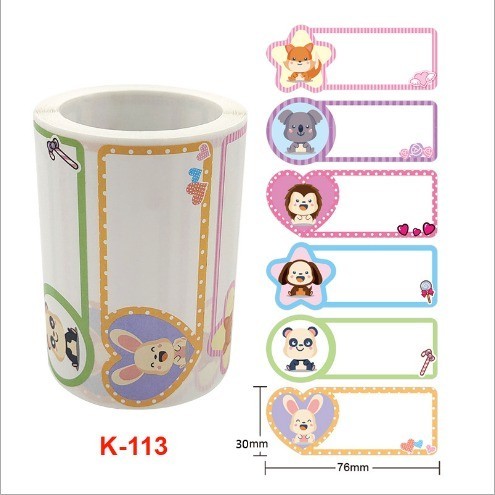 

Sale Label Nama Tempelan Name Tag Sticker Name Roll Book Tulis Lucu Anak