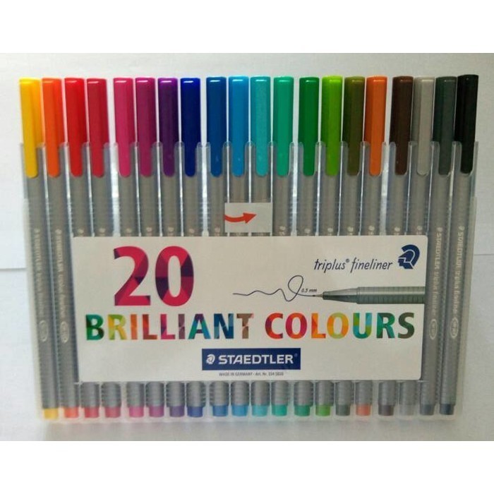 

Mewarnai Triplus Fineliner Staedtler 20 Brilliant Colours - 0.3 mm