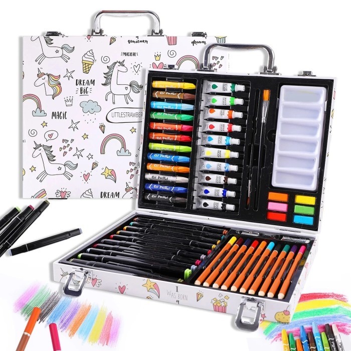 

Crayon Set 145 Pcs Koper Besi / Alat Gambar / Water Colour / Kid Draw