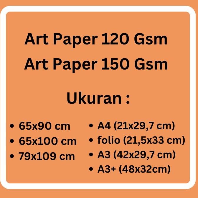 

Terbaru Kertas Art Paper 120 / art paper 150 gsm isi 250 lembar
