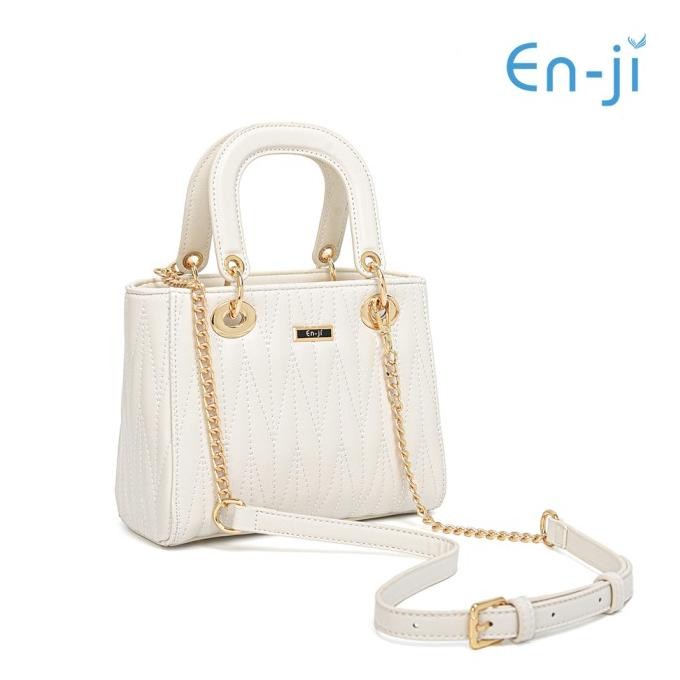 EN-JI SEORA HANDBAG - IVORY HANDBAG SHOULDER BAG WAISTBAG SLING BAG TAS BAHU SELEMPANG WANITA PEREMP