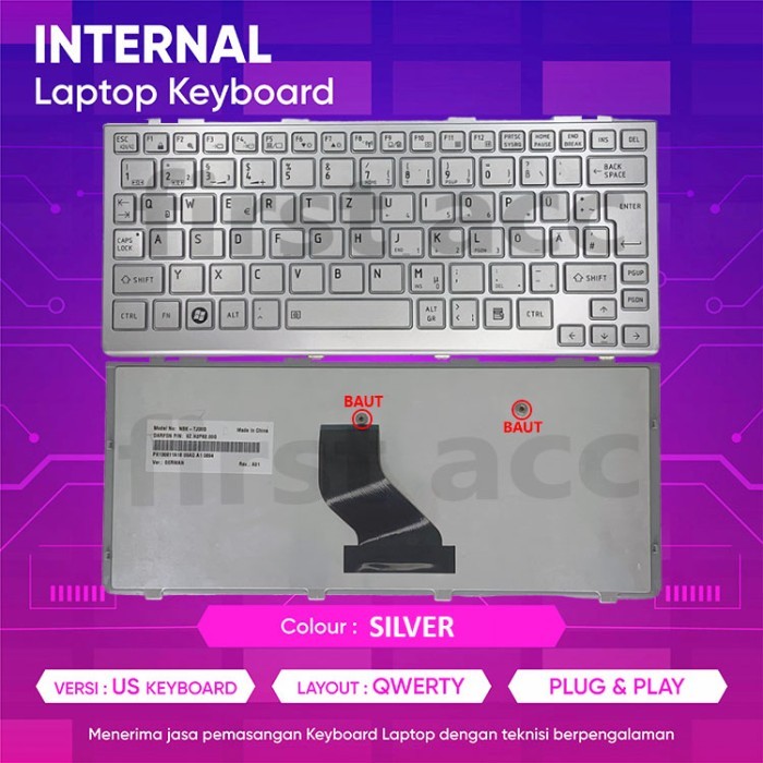 Keyboard Toshiba NB200 NB205 NB250 NB300 NB305