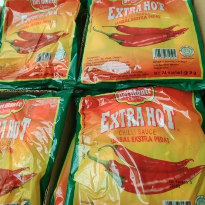 

Saus Sambal Extra Hot Delmonte Sachet Per Dus Isi 20 Bungkus