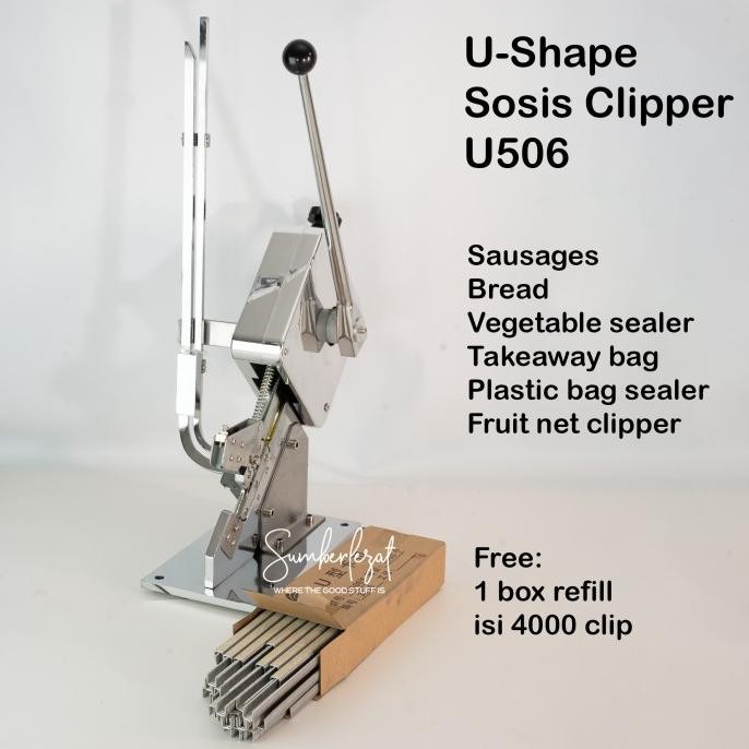

TERMURAH - Manual Staples U-Shape Ikat Sosis Takeaway Clipping Clipper Machine