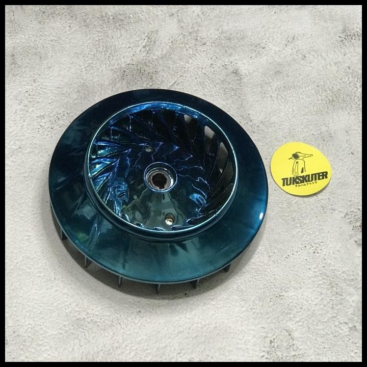 Kipas Fan Magnet Blue Chrome Vespa Matic Sprint Primavera S Lx