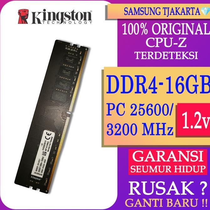 TERLARIS - RAM PC KINGSTON DDR4 16GB 25600 / 3200 MHz ORI RAM DDR4 16GB 3200 MHz