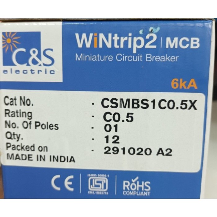 Mcb C&S 0,5 Ampere / C&S 0,5A
