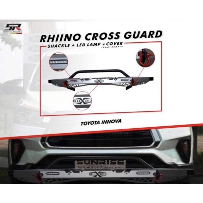Bumper Depan Rhiino Cross Guard Silver Toyota Innova Reborn 2016-2021