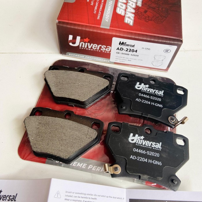Brake Pad Rear Kampas Rem Belakang Toyota 04466-52020 Toyota Altis 2001-2007, Toyota Vios Limo Gen 1