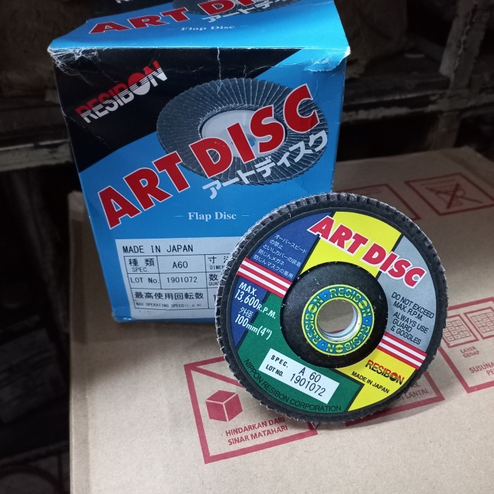 amplas susun 4 inch Nippon resibon A60/art disc resibon 4 inch