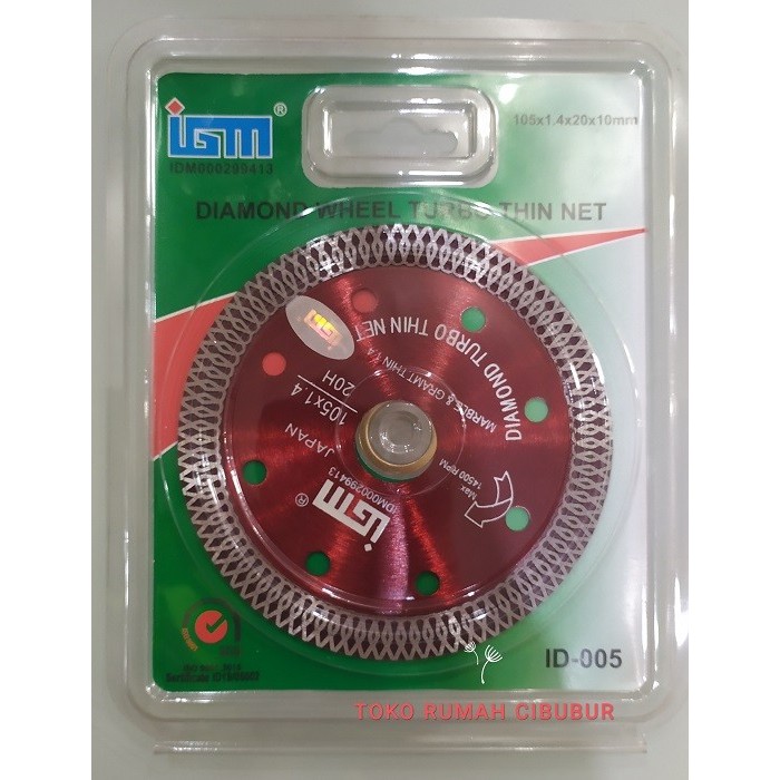 DIAMOND WHEEL/PISAU POTONG GRANIT/KERAMIK MEREK IGM TIPIS