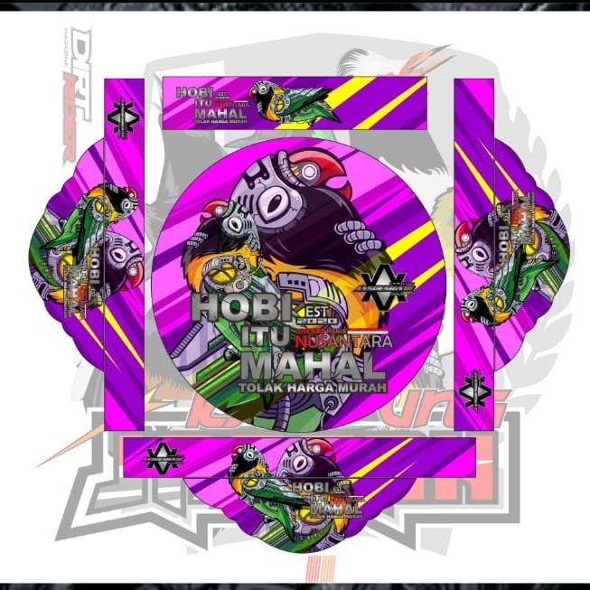 decal stiker kandang lovebird pvc