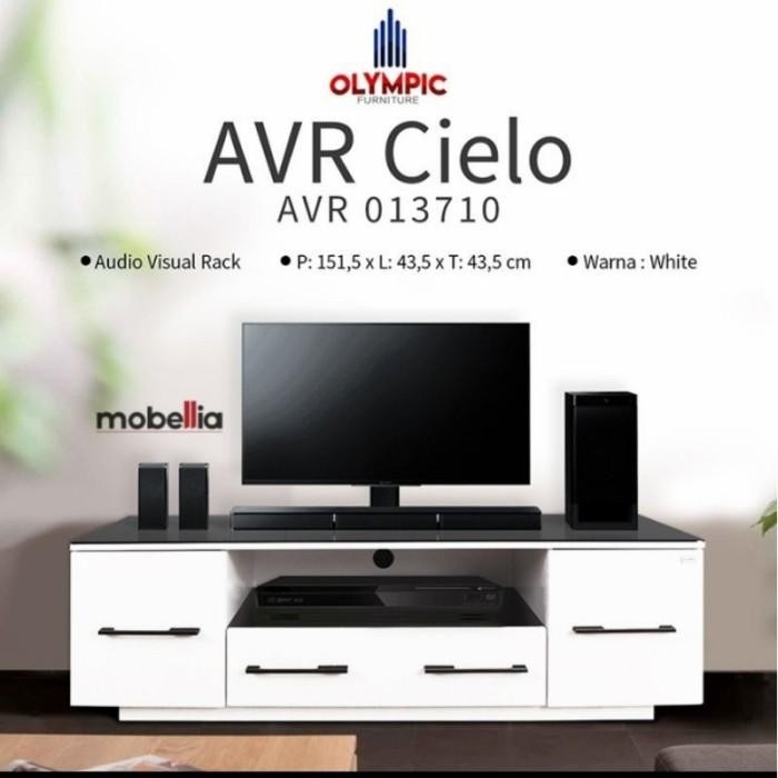 Meja Tv Putih Modern Minimalis Avr Cielo