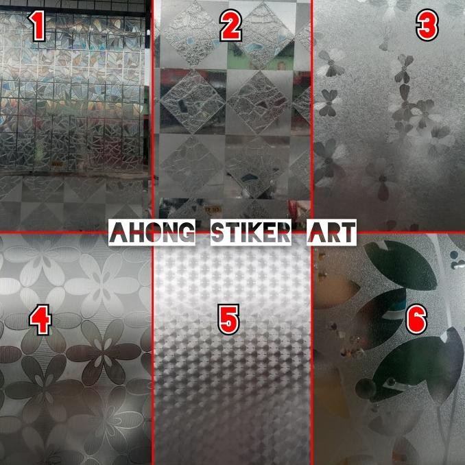 Terlaris Stiker Kaca Motif/Sticker Kaca Kamar Mandi/Sticker Kaca Jendela