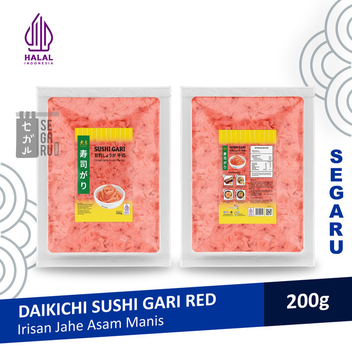 

Daikichi Sushi Gari Red Pickled Ginger Acar Jahe Merah Halal 200Gr