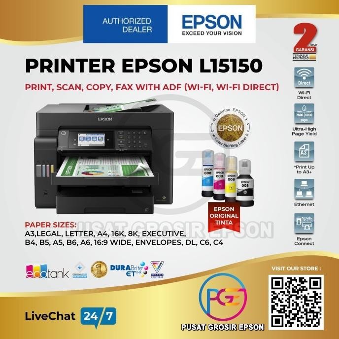 Printer Epson L15150 L-15150 L 15150 A3 Wi-Fi Duplex Garansi Resmi Wangnining