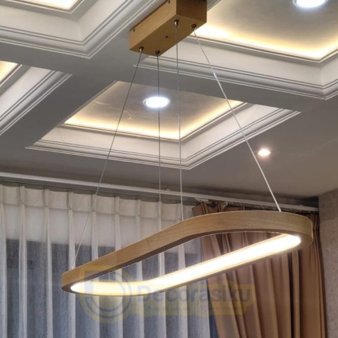 Dc - Lampu Hias Gantung Oval/Elips Dekorasi Plafon - Lampu Led Kallynada