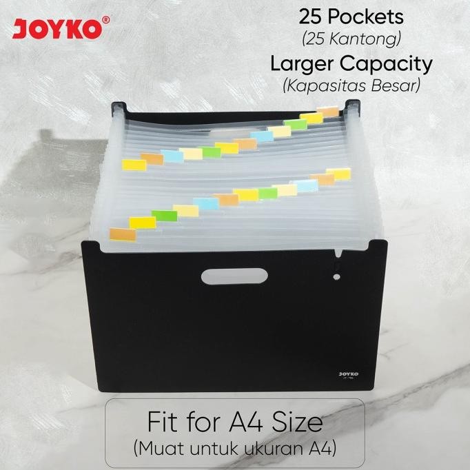 

Free Ongkir Expanding File Map Organizer Joyko Ef-7A4 25Pockets Neo