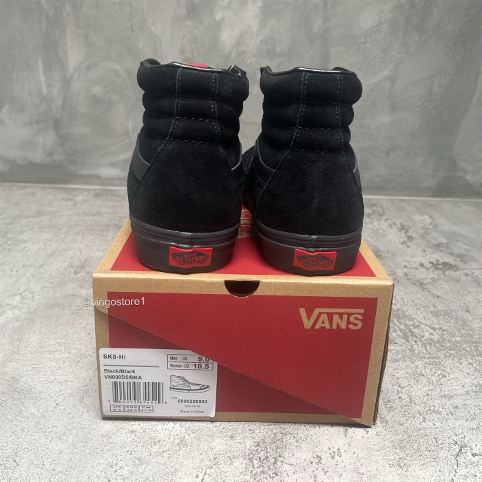 Vans Sk8 High Allblack Original - Vans Sk8