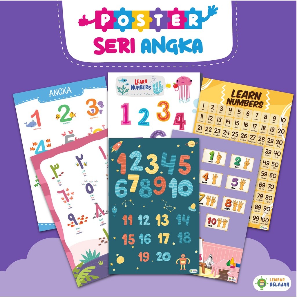 

Adaajaa Poster Edukasi Mengenal Angka Lengkap 1 sd 100 QF528BOOM SALE