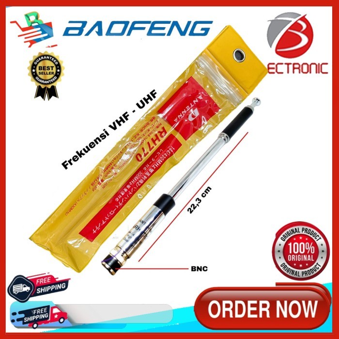 D Antenna ARH-770 Antena HT Dualband BNC Icom Baofeng RH-770 ARH770