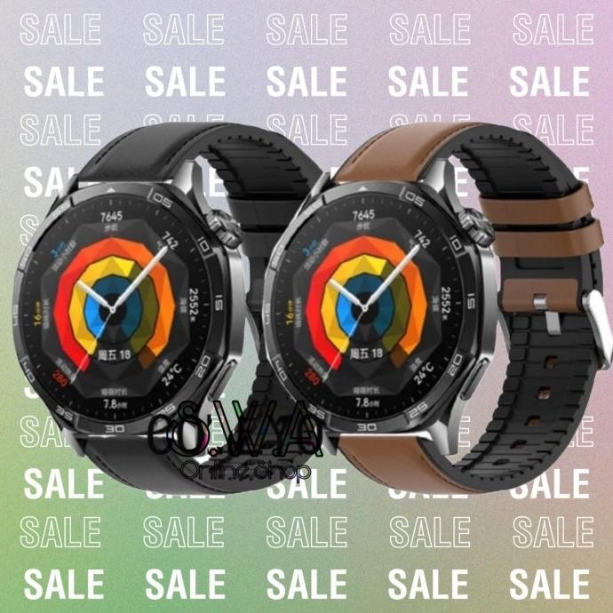 STRAP RUBBER SILIKON LEATHER KULIT WATCH BAND TALI JAM HUAWEI WATCH GT5 GT 5 4 3 2 1 2E PRO 46MM ACC