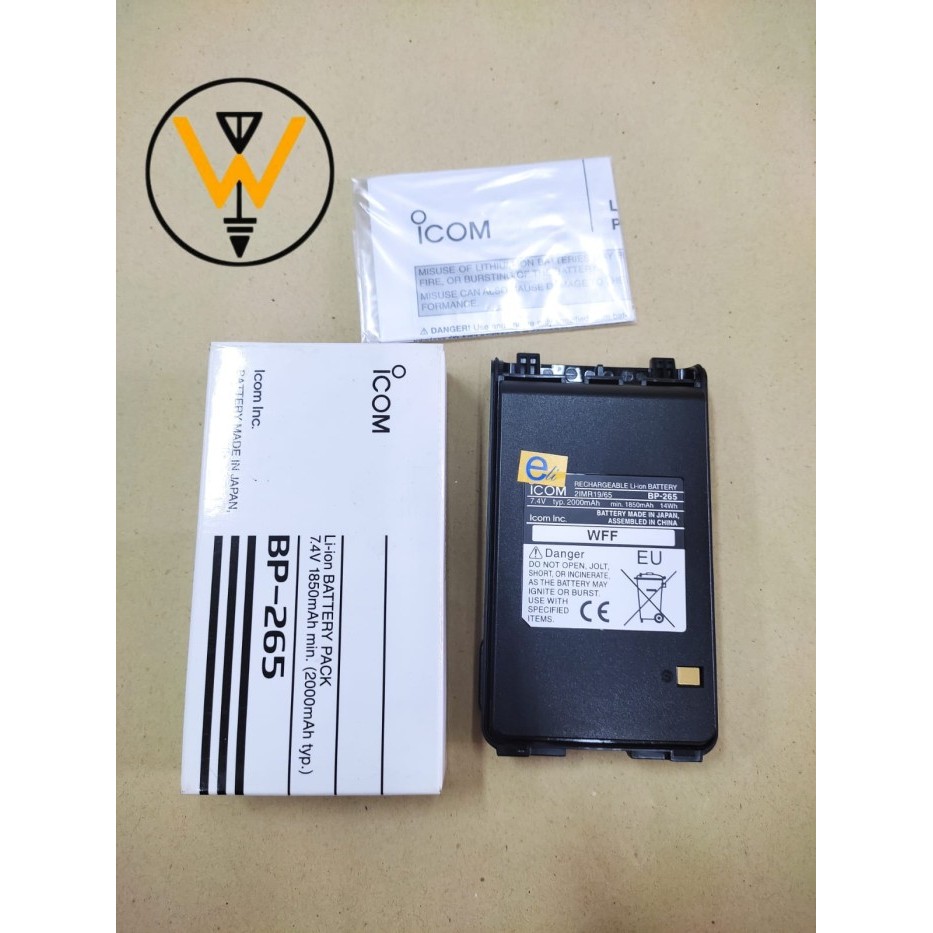 ICOM BP-265 BATTERY ICOM V80 1900mAh BATERAI ICOM BP265 ORI