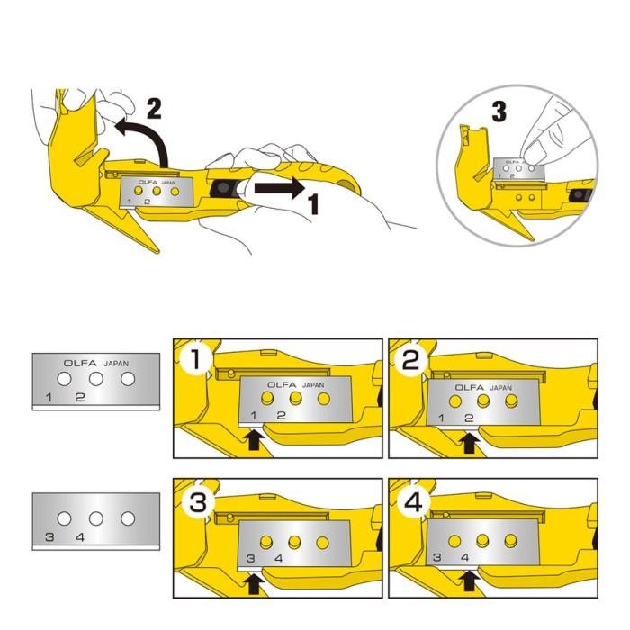 

Pisau Potong Tali Plastik Wrapping Cutter Safety Knife Olfa Sk-10