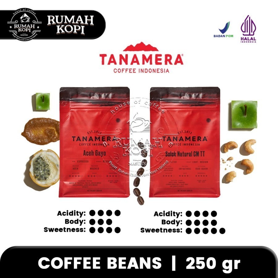 

Biji Kopi TANAMERA Coffee Beans For Filter Bag 250g