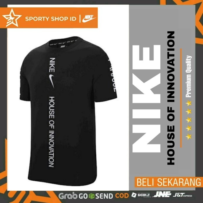 Baju Kaos Olahraga Sport Running Joging Lari Hitam Pria Polos Original
