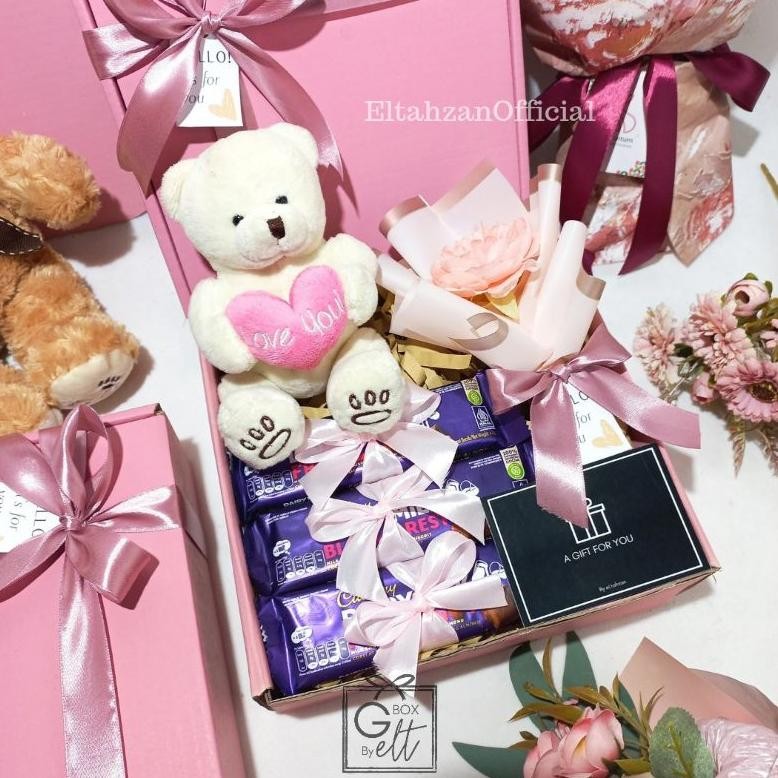 

ton [pink] gift box hampers cewek kado wisuda ulang tahun