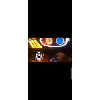 Headlamp Yaris 2014-2017.Castem Headlamp Yaris Lampu Depan Ring Proji 2014-2017